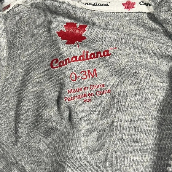 4/$20 Canadiana Light Gray Zip Up Hoodie - Picture 5 of 5